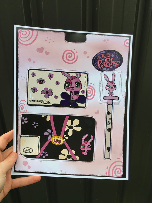 LPS DS Rabbit Print