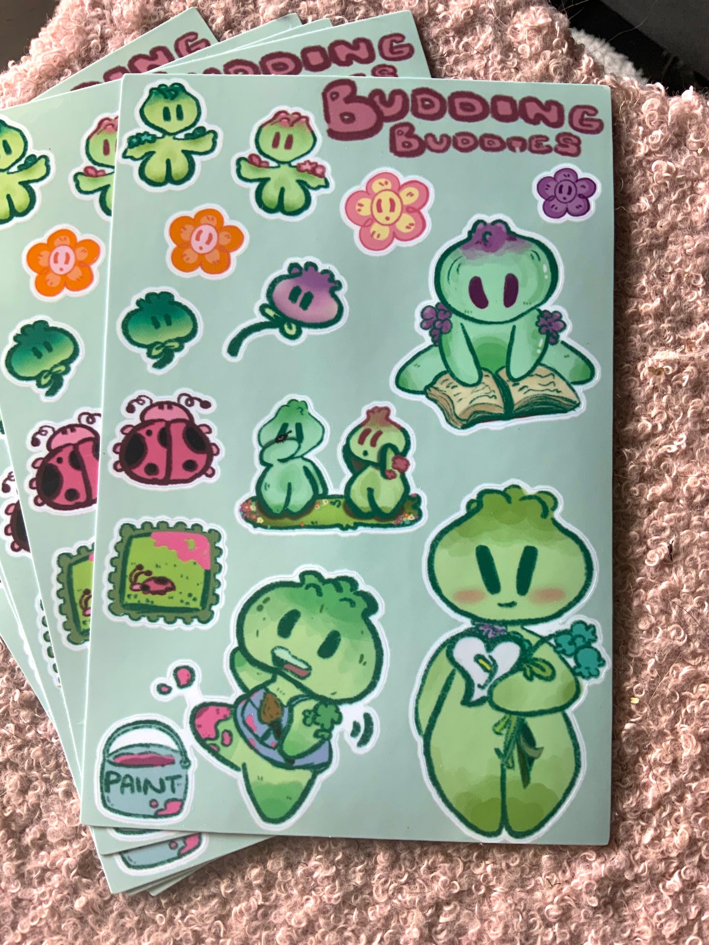 Budding Buddies sticker sheet