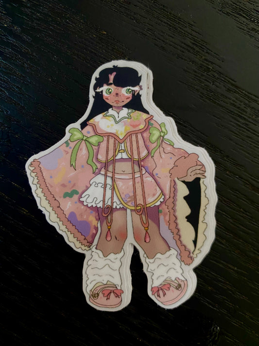 Pastel Kimono Girl Sticker